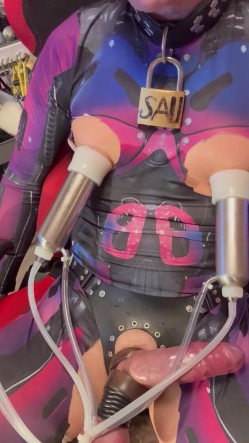 Extreme Nipple Pumping Tit Milking Pig | Clip 1