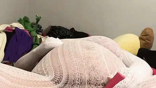 Cableknit Tights Encased Orgasms