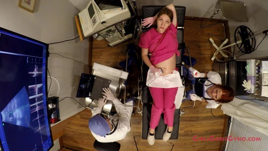 9 Months Pregnant Nurse Nova Maverick Let Doctor Tampa & Nurse Stacy Shepard Play Around With The New Ultrasound Machine