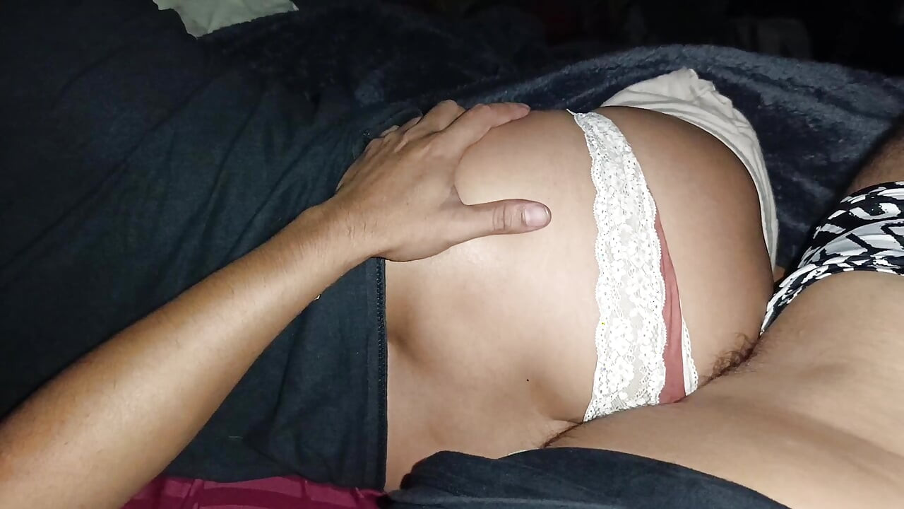 My wife's stepdaughter agrees to come to my room to watch porn while we fuck