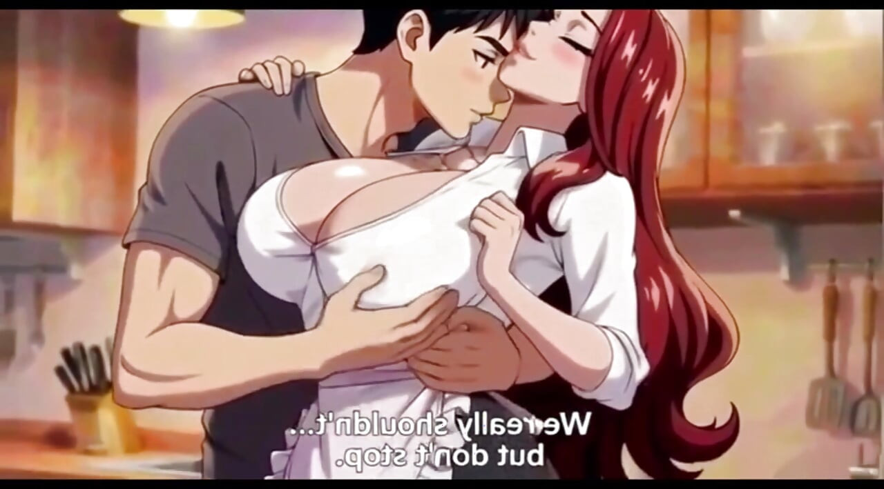 Stepmom teach stepson a special recipy in sexy style in kitchen