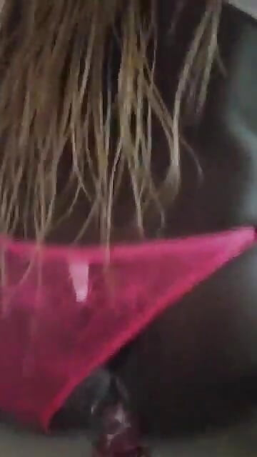 Riding my pink cock.