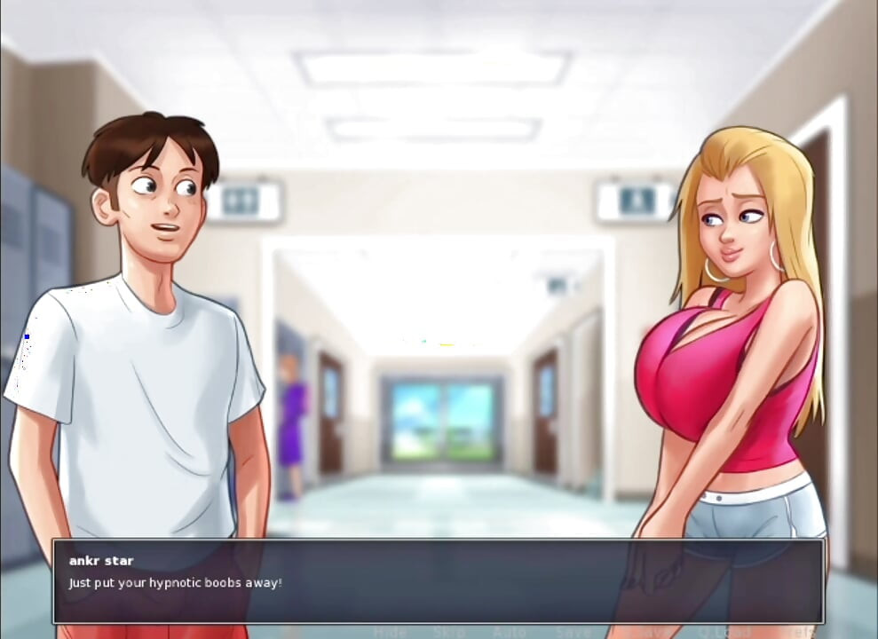Closed inside Locker with beautiful girlfriend. Big ass fucked   summer time saga game