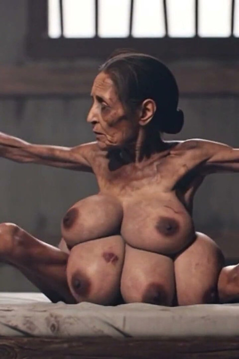 Old Granny with 6 Breasts in Bondage - Extremely Horny & Cumming Hard (ai)