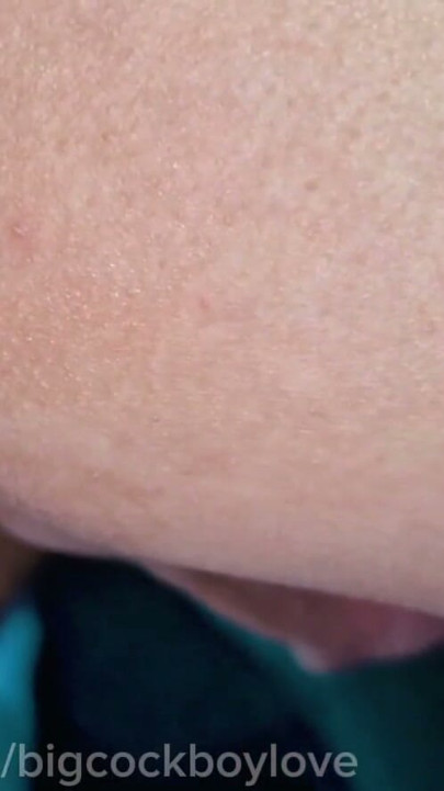 A milky-skinned femboy student rides a thick, large cock out on the highway. | Clip 1