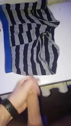 Cumming on my boxer shorts 2