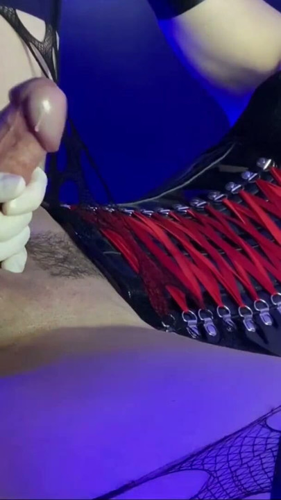Training my LATEX SISSY bitch PROSTATE with my NURSE GLOVES | Clip 1
