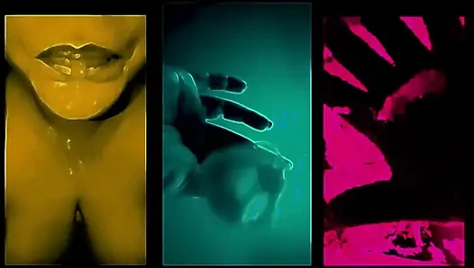 Cei seksi lagi asik muasin dirinya sendiri dengan kondom sampai kering