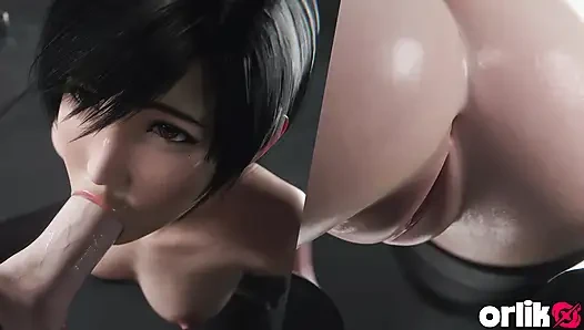 Yuffie Final Fantasy 7, полностью обнаженный минет сервис - мокрая и грязная 4K, 3D анимация