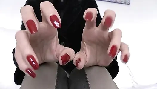 Exciting Long Red Fingernails, Ruined Orgasm, Lady Victoria Valente