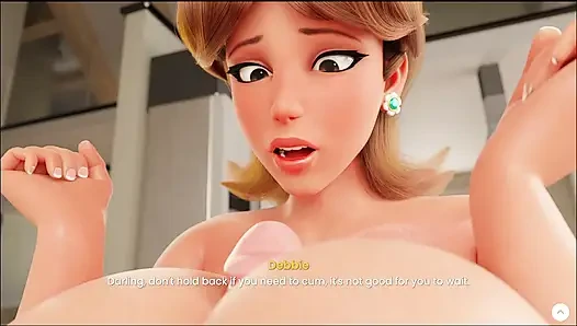 A girls play with dink through her bobs