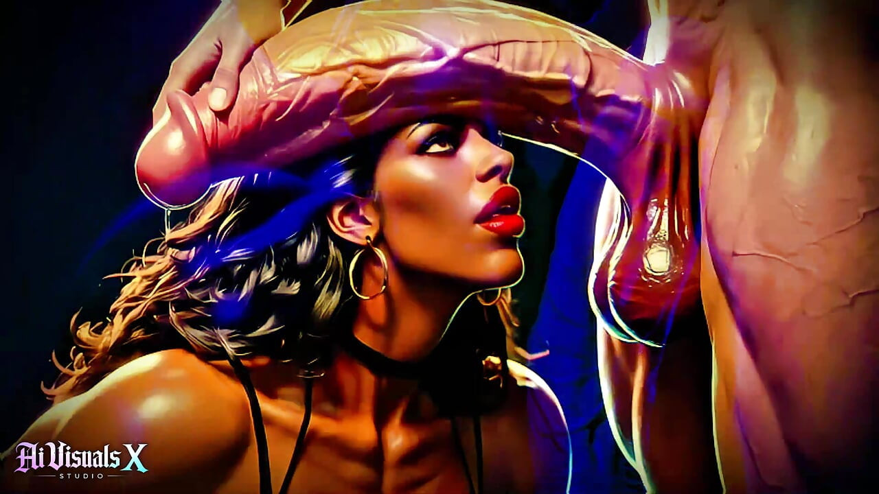 Big Boobs And Ass Ebony Goddesses - White Cock Worship: Dark ASMR & Extreme Contrast (4K AI Animated Porn)