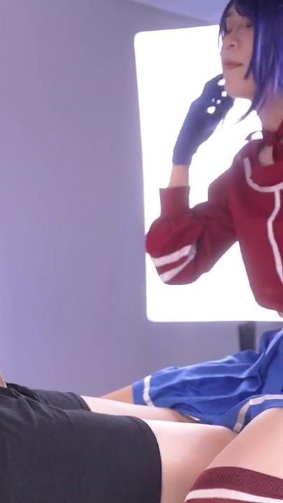 Nezaboravan trenutak iz "MiSide Cappie cosplay jebanje, pušenje kaubojski seks hentai japanski shemale cosplay 6"