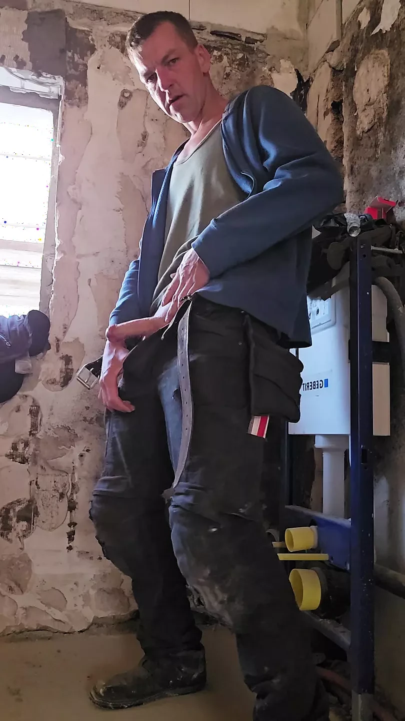 Permanently bi-man gets it with a and masturbates while working Part 1