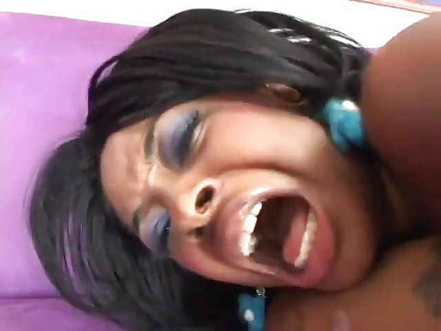 Cute babe moaning as her pussy gets deep penetrated by an extremely huge cock