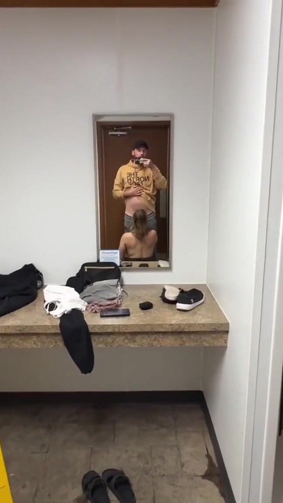 Must-share moment from "Caught in Public Shower Masturbating and Sucked Cock"