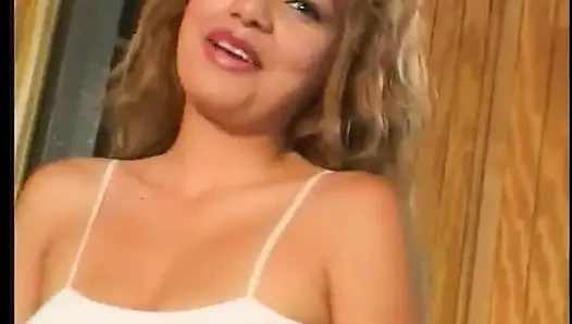 Marvellous desired blond bitch gets boned in kitchen