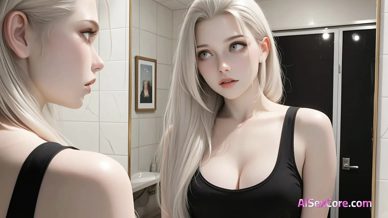 Face flushed against glazed tile her tits bounce as she gets slammed hard before white-hot facial