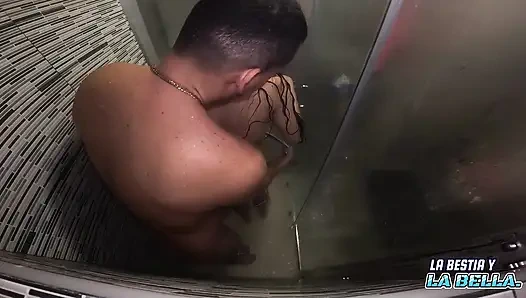 Anal Sex in the Shower with Beautiful Colombian Girl