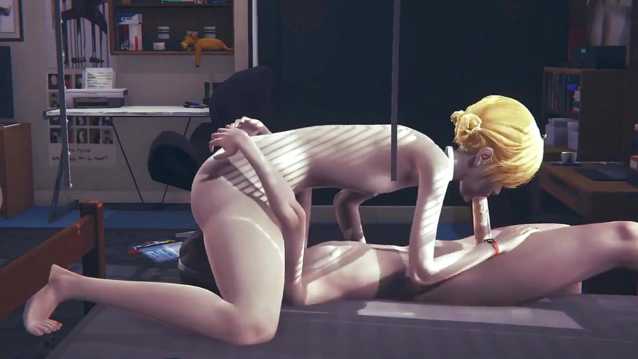 Yaoi Femboy - fer trío hardsex con 2 chicos