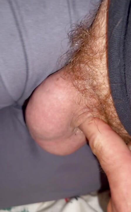 Tiny inverted cock play Time
