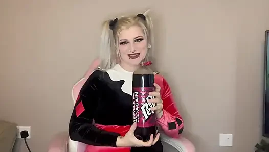 Try Not to Burp Challenge Harley Quinn Cosplay