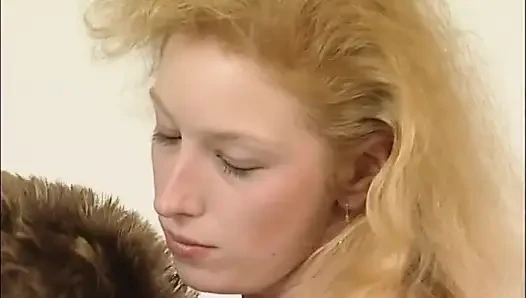 Hot girl moans as a huge cock drills her pussy hard