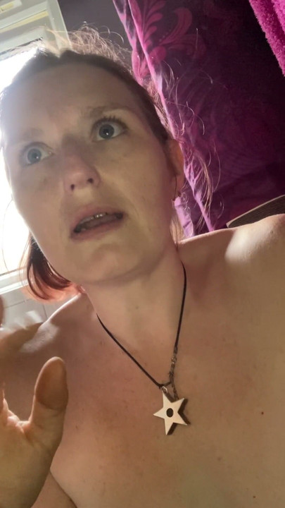 Hot housewife plays with her boobs pubes pits and bits before a POV piss | Clip 2