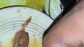 Eating cock sperm and chocolate
