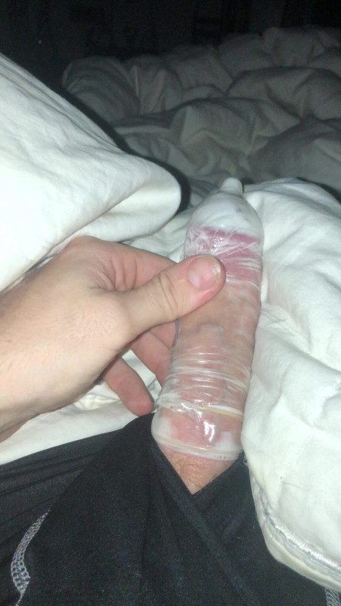Huge Load Into A Condom!