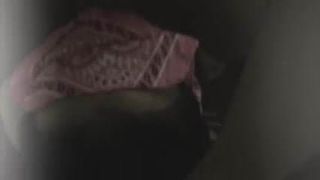 Blindfolded asian girl sucking my cock and licking my balls.