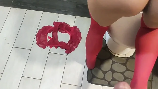 Snow Maiden in Bathroom