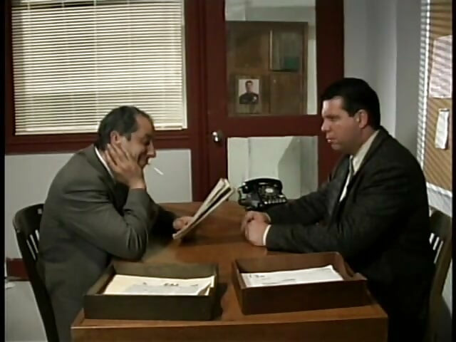 Steamy redhead with great tits suspected of fucked in interrogation room