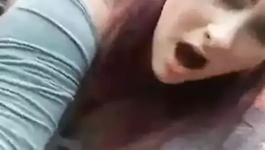 Chubby slut fucked outdoors