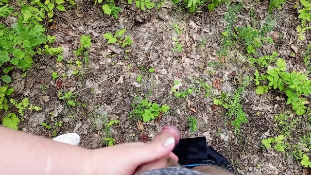 Mother-in-law Sucks My Dick in a Park and Swallows Hot Cum