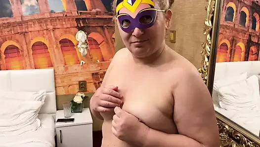 Naked and Wet Zara Charm Enjoying a Hot Hotel Shower