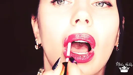 Rauchen-zusammenstellung & lippenstift & lippenfetisch!