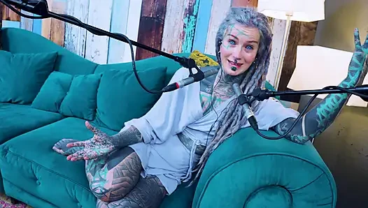 I talk about U - uncomfortable - ASMR podcast SFW talking goth skinny girl dreadlocks tattoo model inked girl