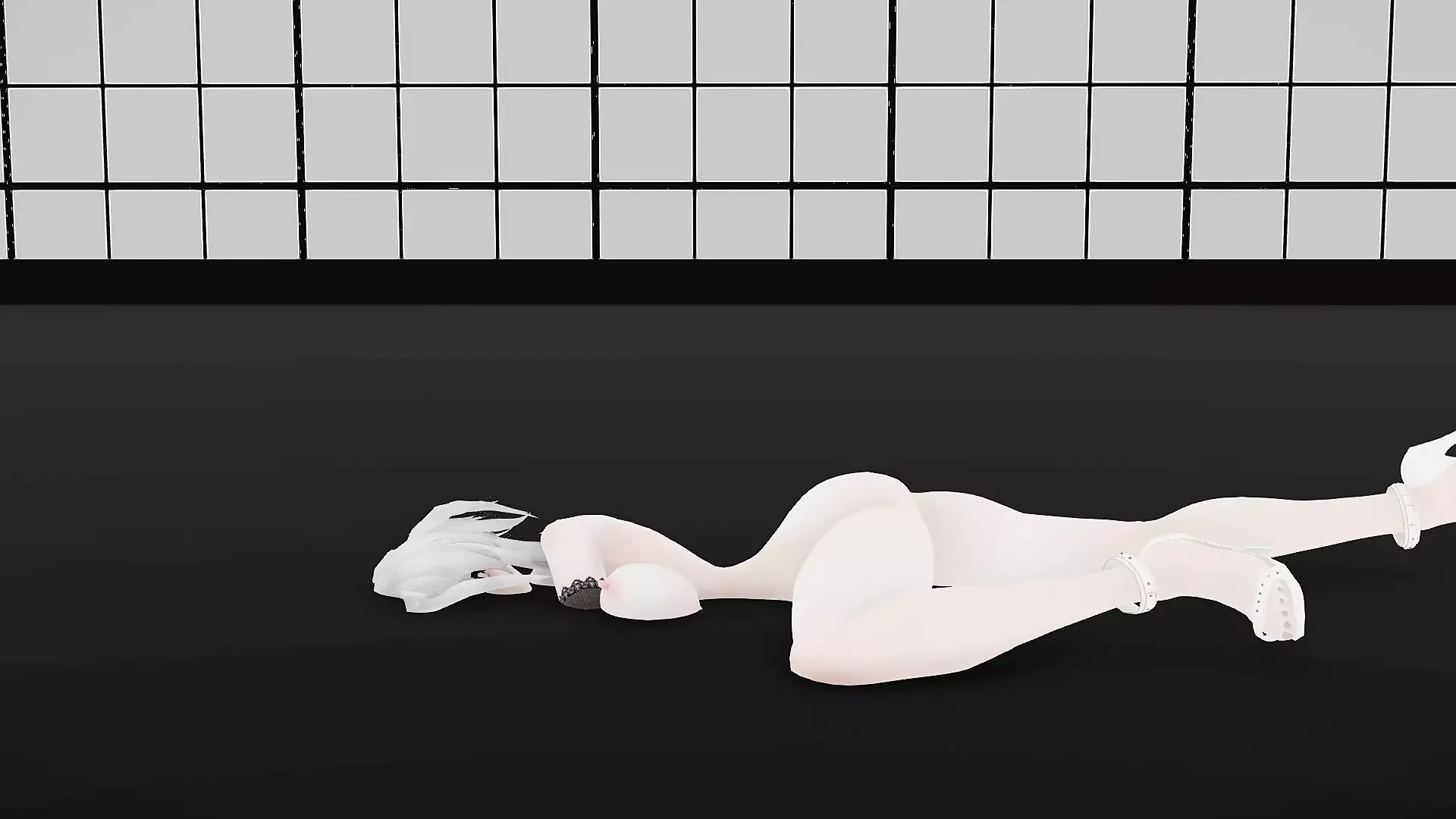브래지어와 팬티를 입고 춤을 추고 보지, 엉덩이와 가슴을 플래싱