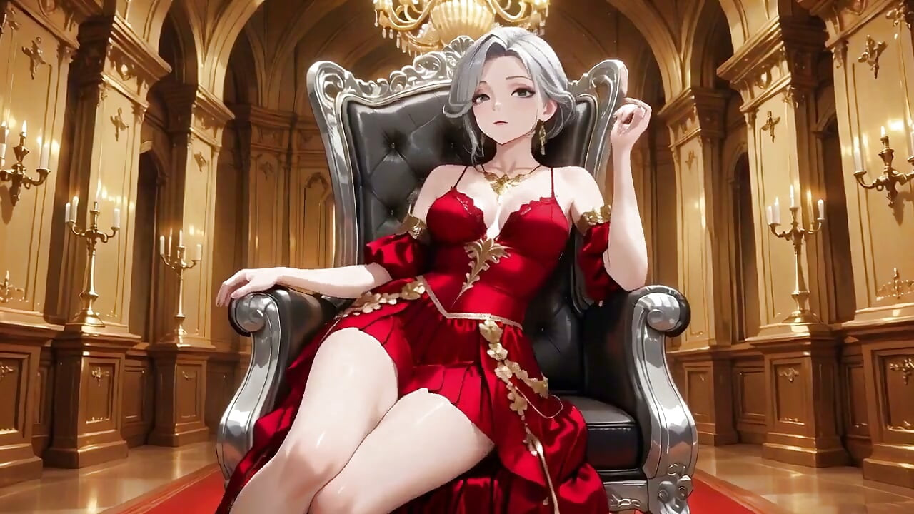 Thighs Spread Wide in Silk Stockings, Fingertips Teasing Private Parts. Who Can Handle This Royal Contrast?