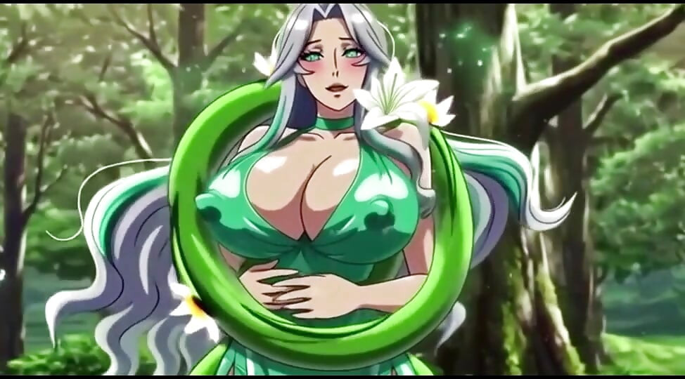 Sensual Forest Fantasy Vines Squeeze Her Big Boobs and Hips