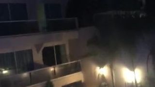 Tenant sucks me on his balcony for all to see