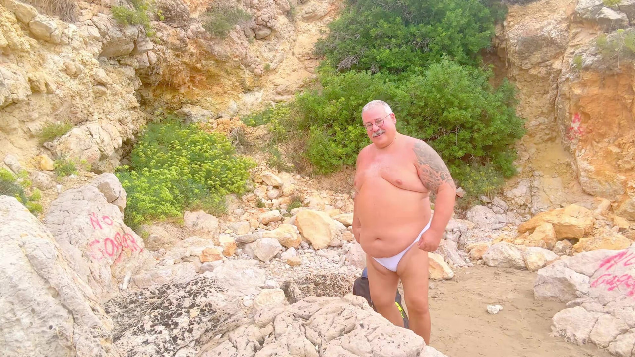 Sexy bikini fat man