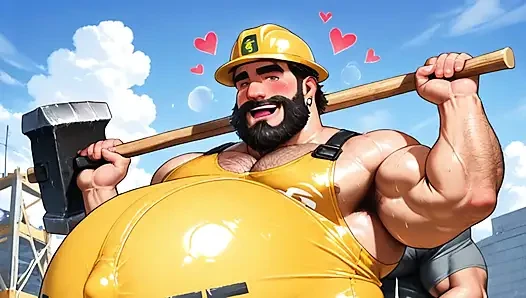 Ftm Chubby, an Employee, Got a Dick in Her Pussy During Construction Hentai Porn Animation