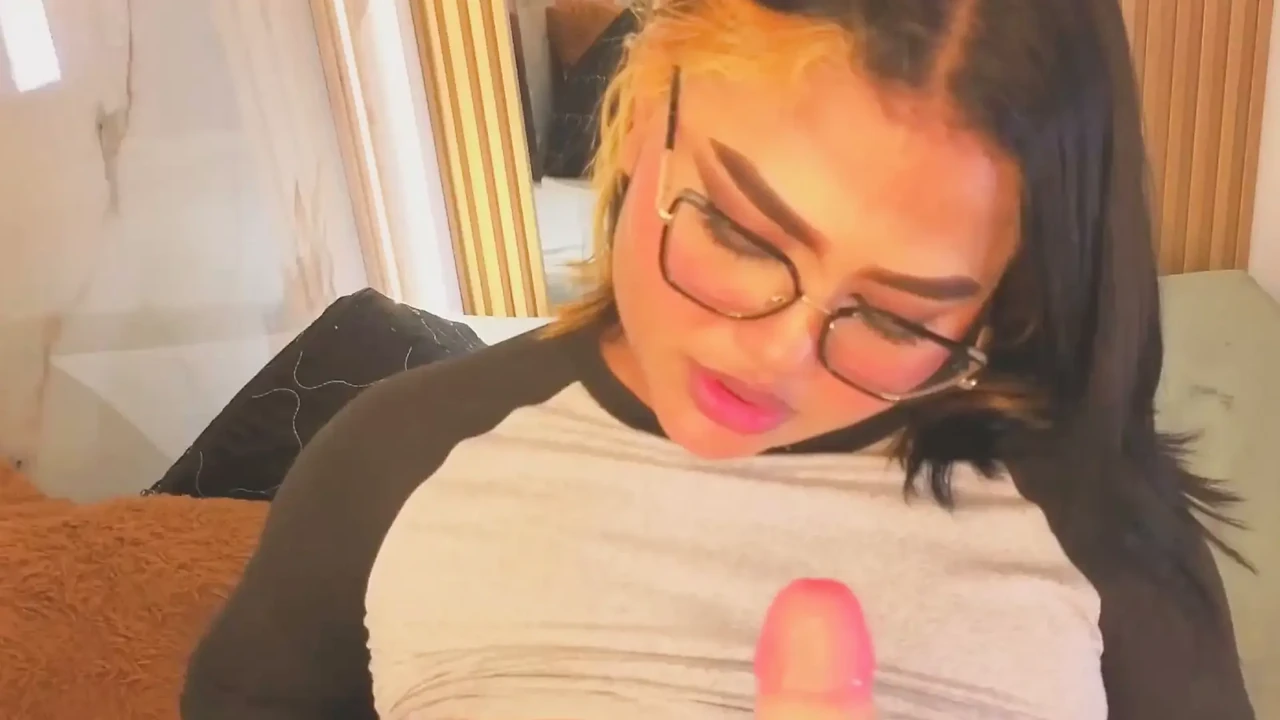 Sucking a nice cock so my neighbor can see me