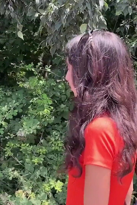 Crazy Girl Sucking Dick in the Bushes - Huge Facial Cumwalk
