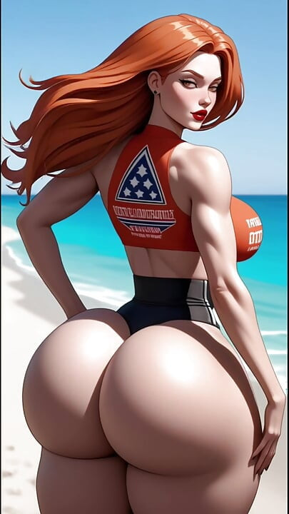 Enorme salto anal na praia, ai animation