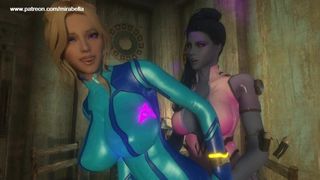 Futa Вдова трахает Samus Aran