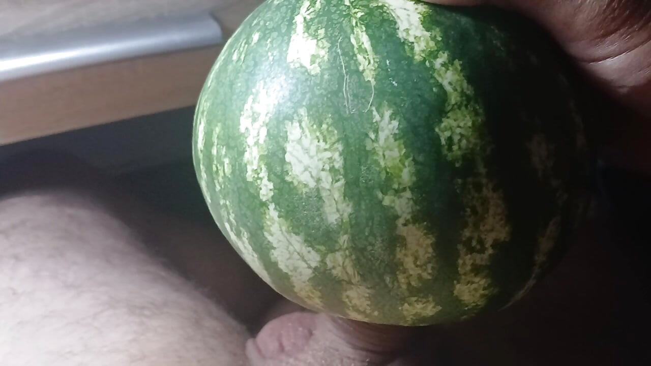 The watermelon is so sweet and juicy my penis liked it!