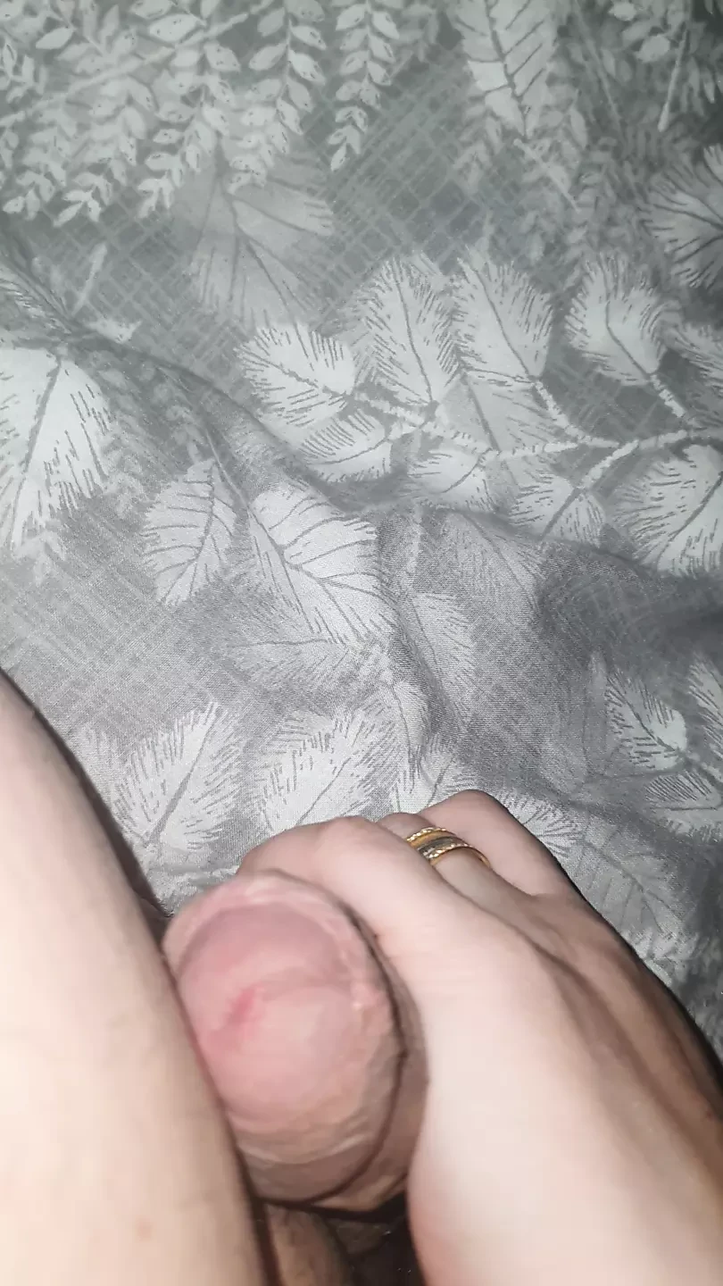 Step mom hand slip under blanket touching step son dick
